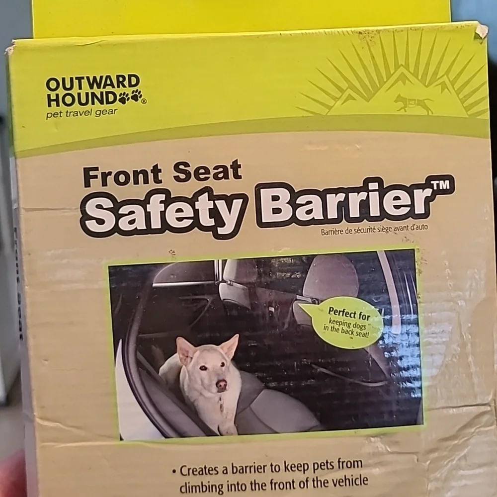 Front seat pet safety barrier